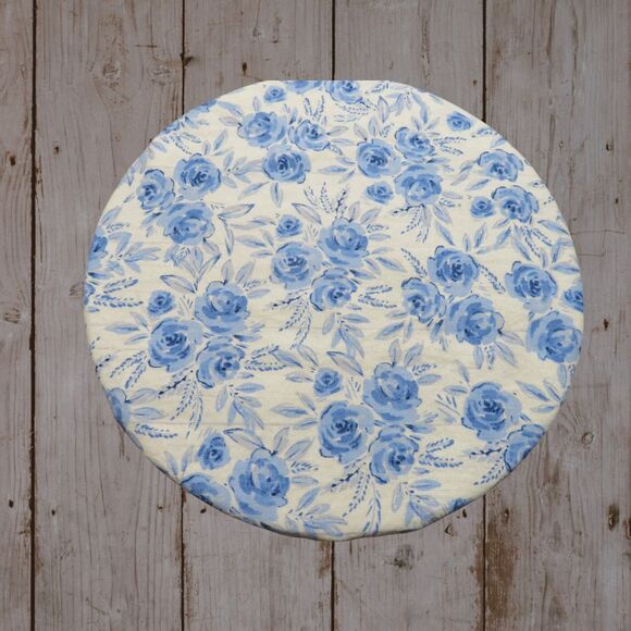 Kitchenaid Bowl Cover, Reversible Cows and Blue Rose Mixer Cover - Picture 4 of 6